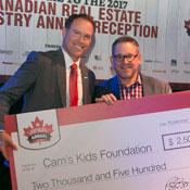 Cam's Kids chosen for support by the Canadian Real Estate Industry Reception