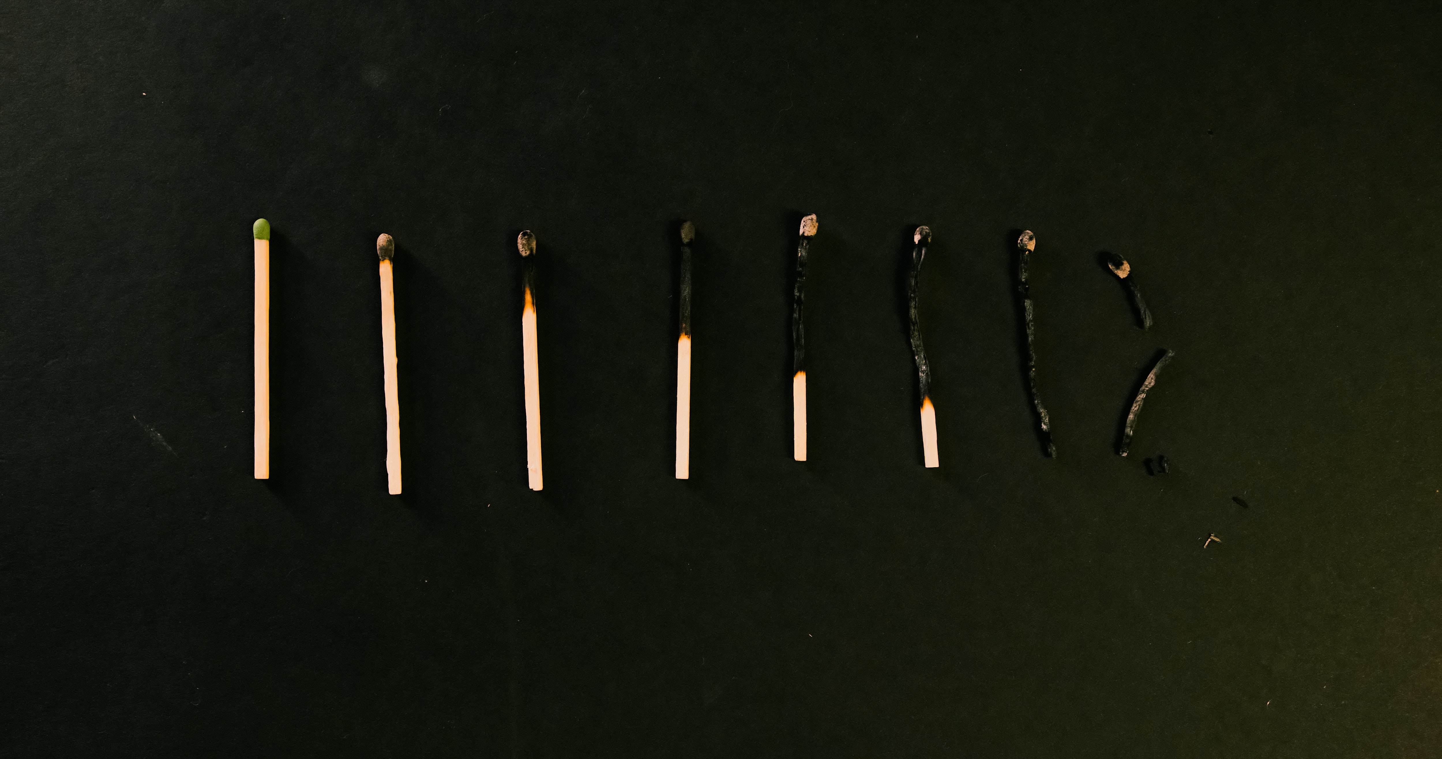 matches burning out