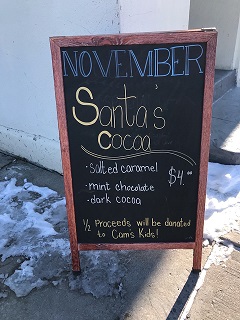 Hot Cocoa Fundraiser During Uxbridge Santa Claus Parade