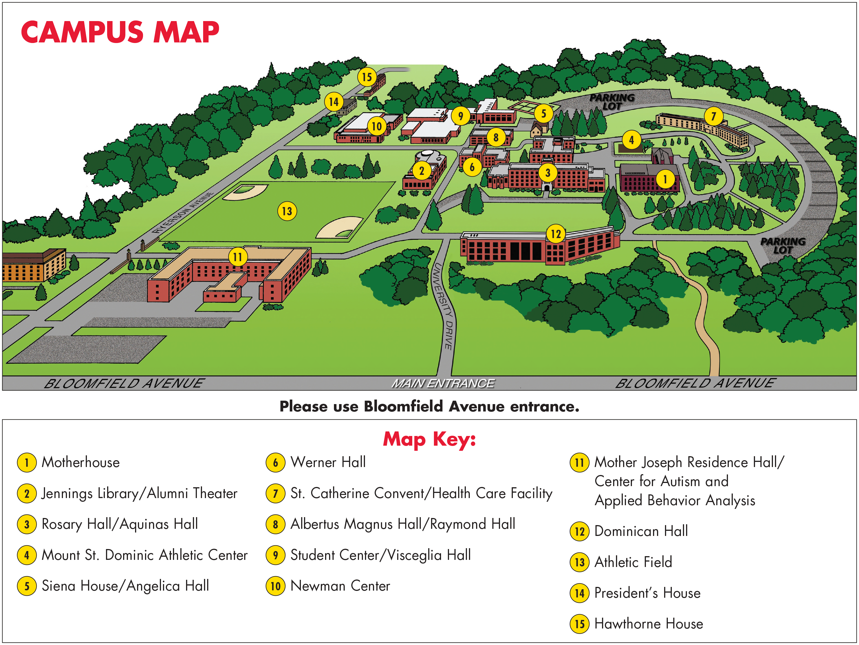 Dominican University Campus Map